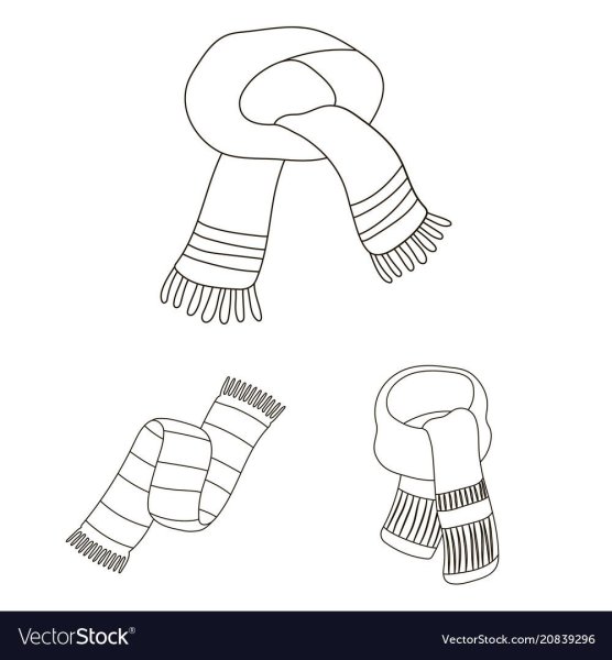 Шарф карандашом для детей