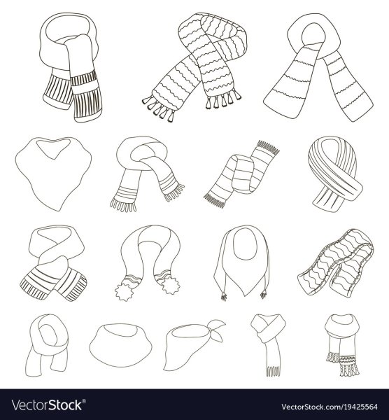 Шарфик шаблон для рисования