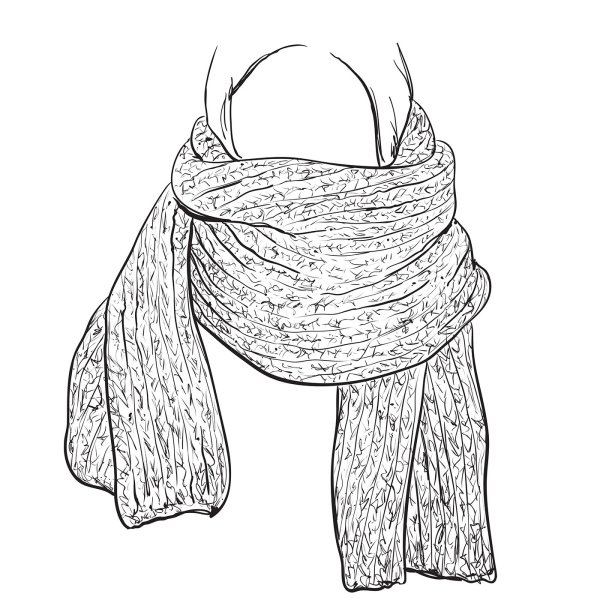 Шарфик раскраска для детей