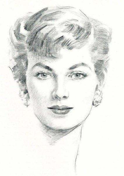 Образ девушки карандашом