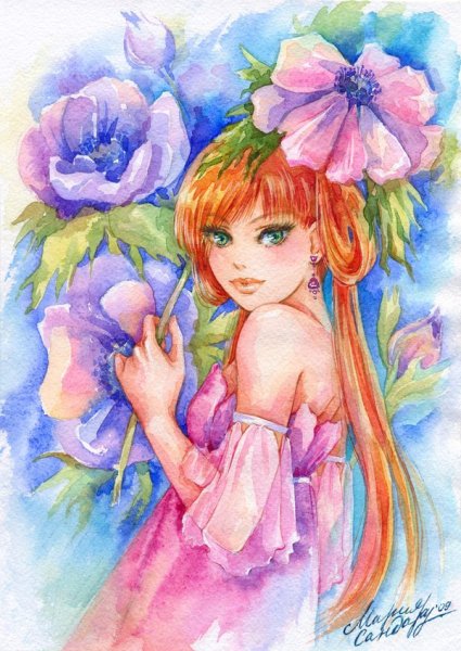 Акварельная девочка