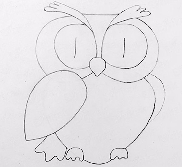 Рисунок Совы легкий