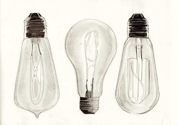 Лампа карандашом