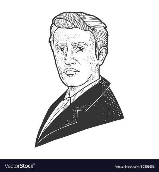 Томас Эдисон портрет вектор