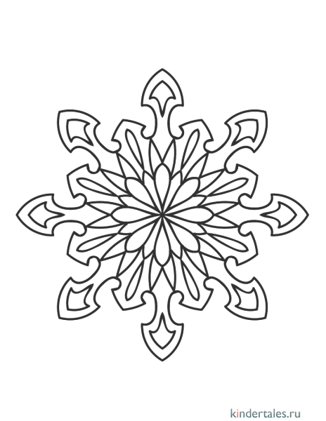 Снежинки карандашом