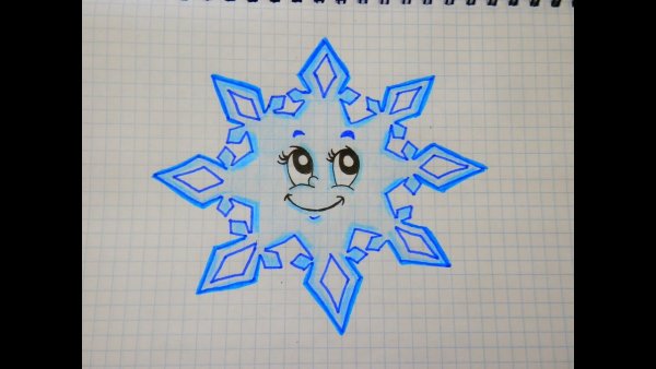 Снежинка рисунок легкий