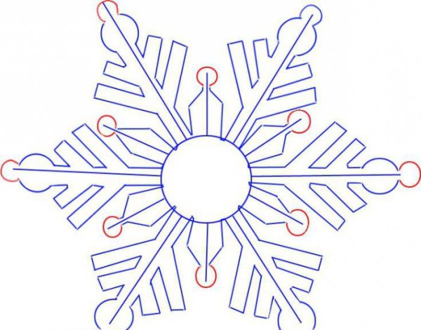 Рисование снежинки