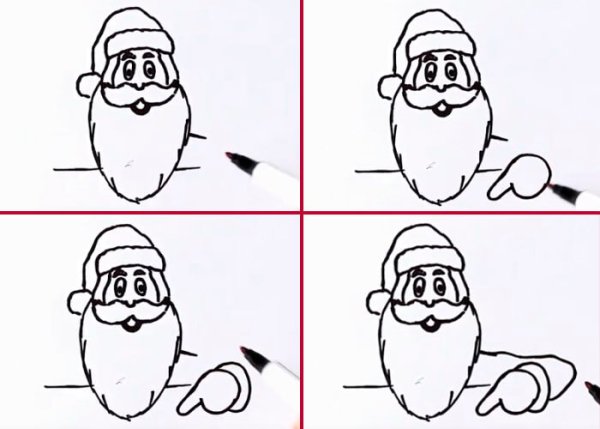 Рисование Деда Мороза