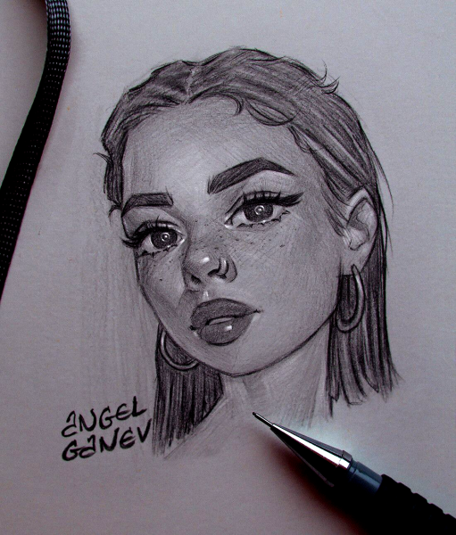 Девушка рисунок