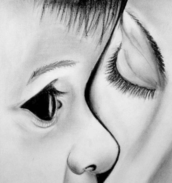 Рисунок матери и ребенка карандашом