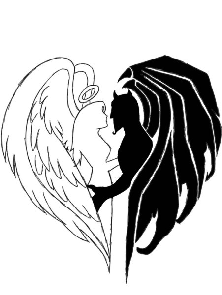 Ангел рисунок для срисовки