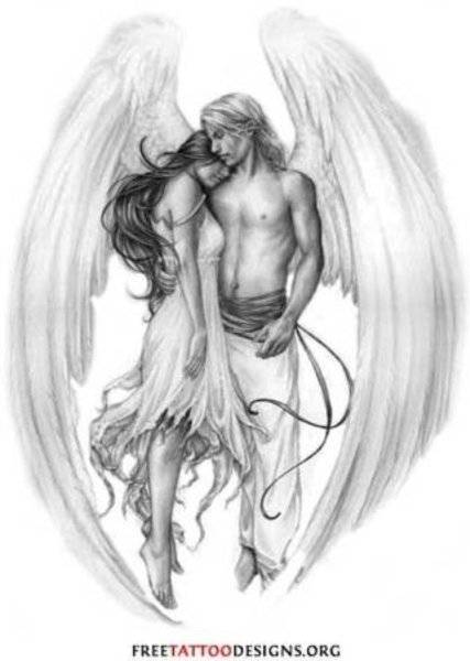 Рисунки карандашом ангелов и демонов