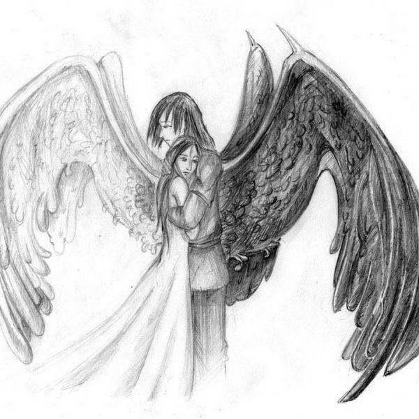 Ангел рисунок карандашом