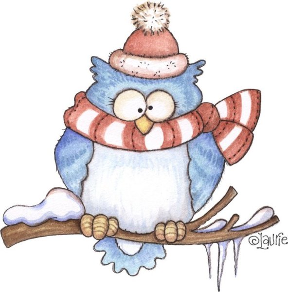 Новогодние открытки акварелью