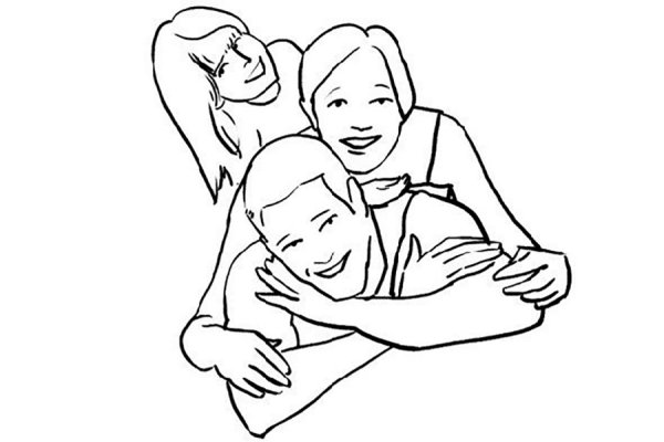 Рисунок семьи для срисовки