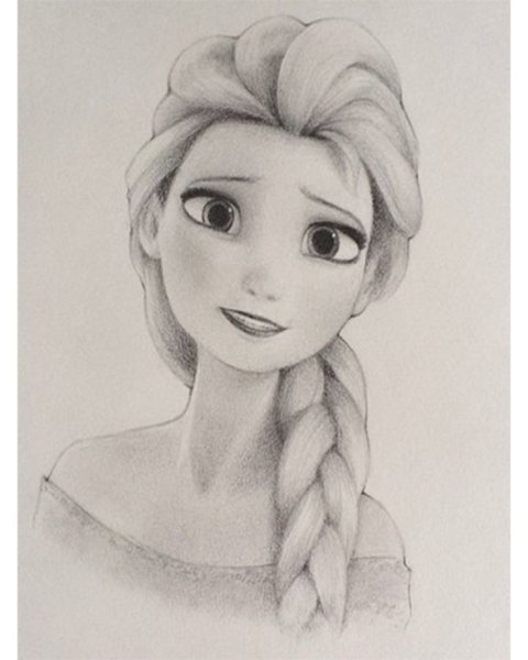 Эльза для срисовки