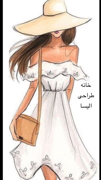 Девушка в платье рисунок