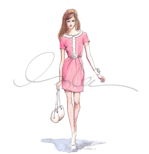 Рисунок женщины в полный рост