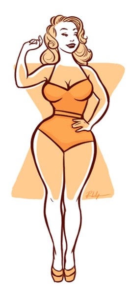 Попа рисунок