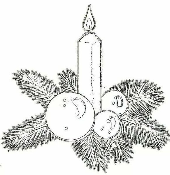 Новогодние рисунки для срисовки