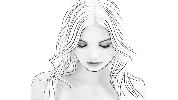 Рисунок девушки карандашом