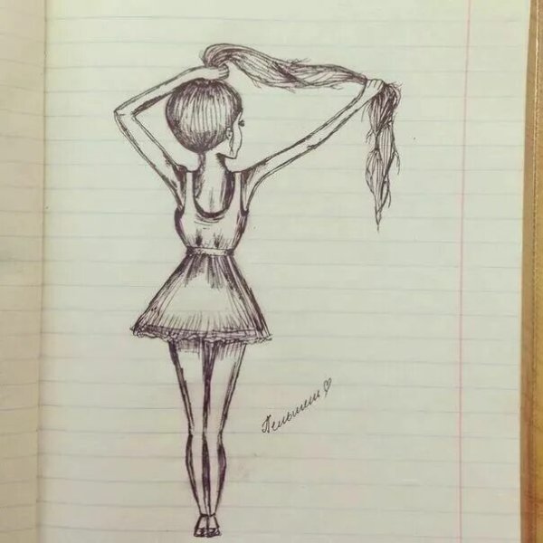 Девушка рисунок