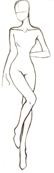 Очертания фигуры девушки