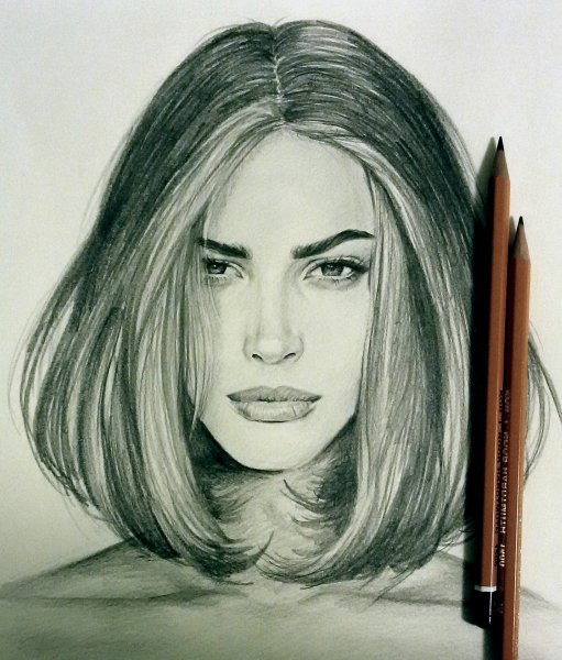 Лицо карандашом