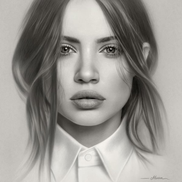 Лицо девушки рисунок