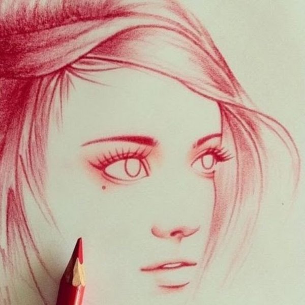 Нарисовать девушку цветными карандашами