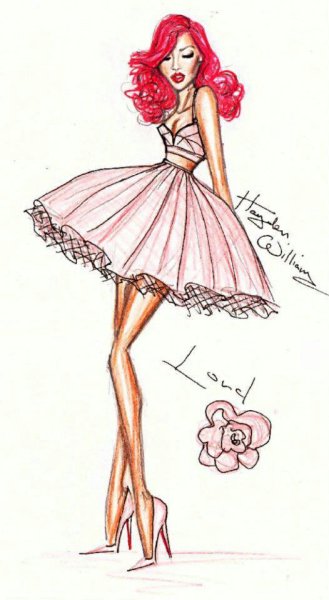 Нарисовать красивое платье