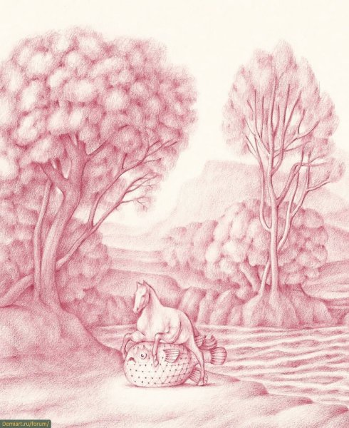 Красивые пейзажи цветными карандашами