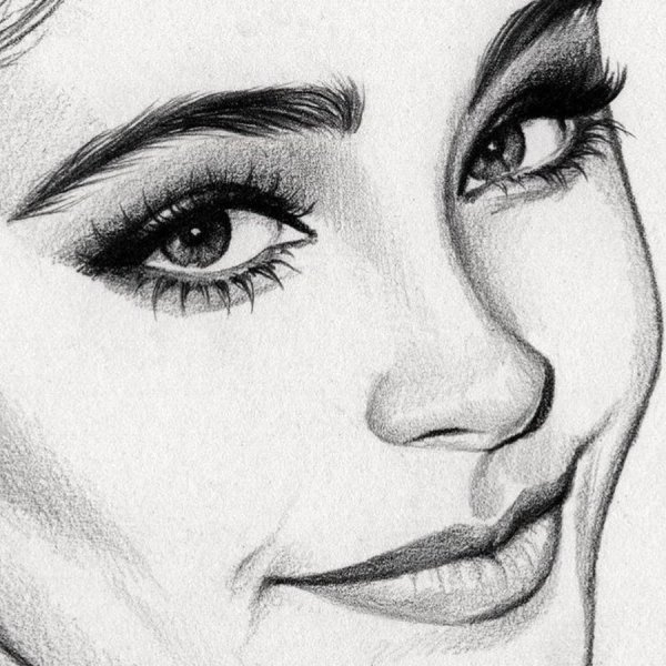 Портрет девушки каранд