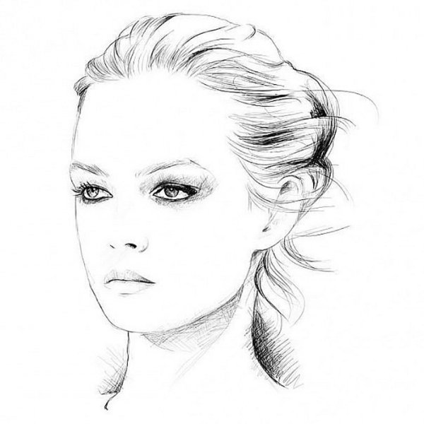 Женскоетлицо карандашом