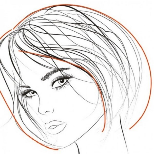 Лицо девушки рисунок карандашом