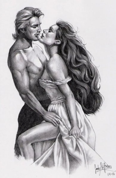 Поцелуй рисунок