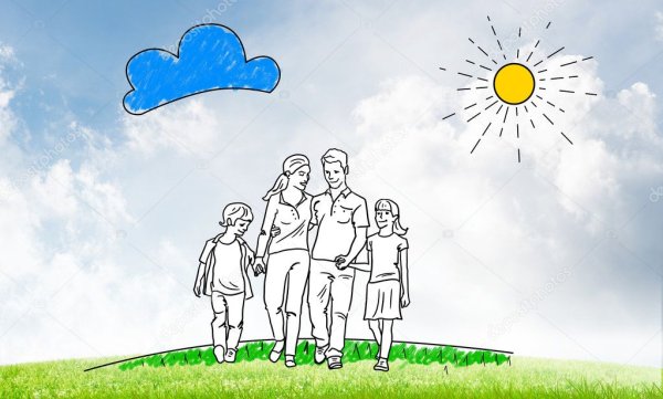 Счастливые моменты моей семьи рисовать