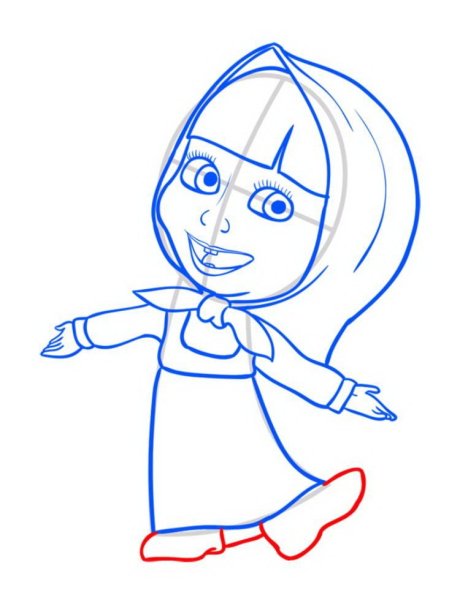 Маша и медведь рисунок карандашом