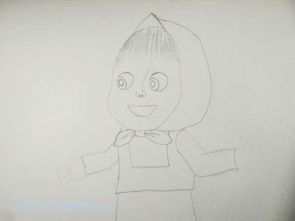 Срисовать Машу и медведь