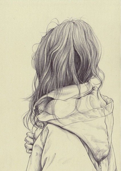 Рисунок девушки карандашом
