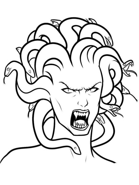 Медуза Горгона раскраска