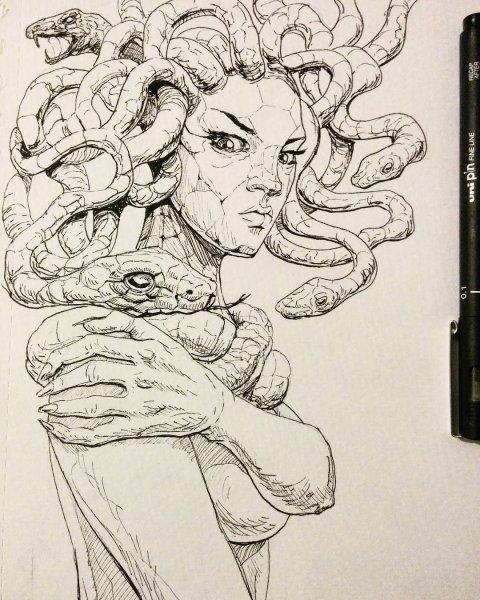 Тату медуза Горгона мифология