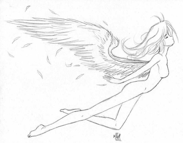 Крылья ангела рисунок