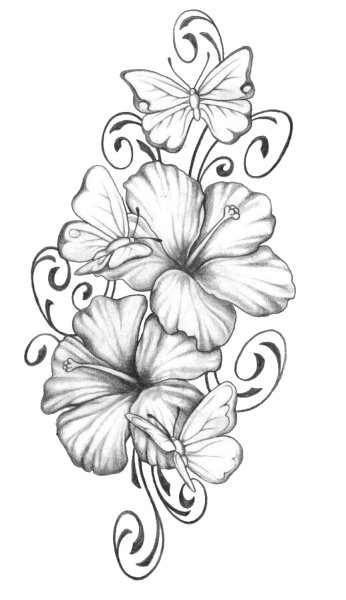 Контуры цветов для рисования