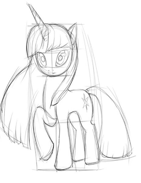 Пони карандашом