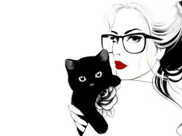 Графические рисунки девушек