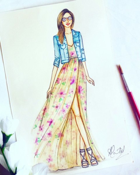 Повседневный стиль эскиз