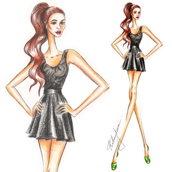 Нарисовать модную одежду