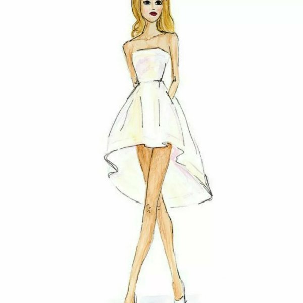 Девочка для срисовки в полный рост