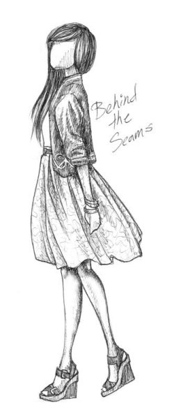 Рисунок девушки в полный рост легко